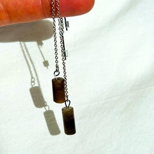 Tiger’s Eye Thread Earrings